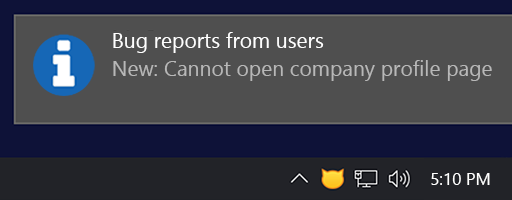 CatLight issue notification